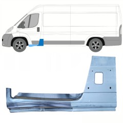 Centrālais statnis + Slieksnis priekš Peugeot Boxer 2006-2025 / Kreisā / Komplekts 13953