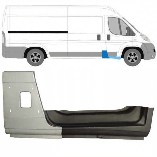 Centrālais statnis + Slieksnis priekš Fiat Ducato 2006- / Labā / Komplekts 8742