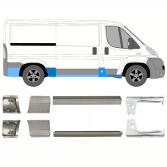 Slieksnis priekš Citroen Jumper 2006-2025 / Kreisais+Labais / Komplekts 14155
