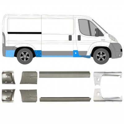 Slieksnis priekš Fiat Ducato 2006- / Kreisais+Labais / Komplekts 10886