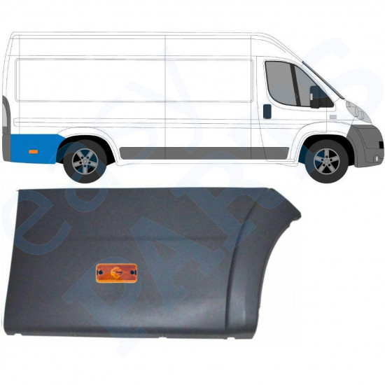 Aizmugurējā sānu josla ar lukturi priekš Fiat Ducato 2006- / LWB / Labā /  10682