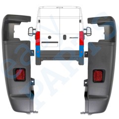 Aizmugurējā bufera stūris 270 grādi priekš Peugeot Boxer 2006-2018 / Kreisais+Labais / Komplekts 14063