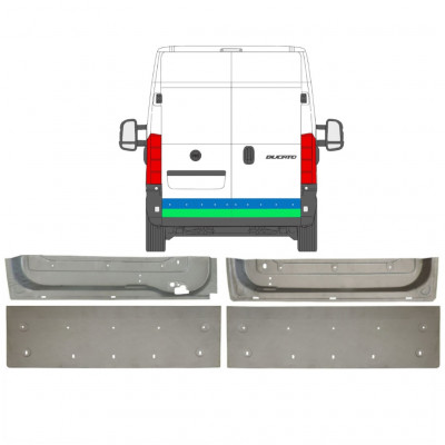 Aizmugurējo durvju panelis priekš Fiat Ducato 2006- / Komplekts 11676