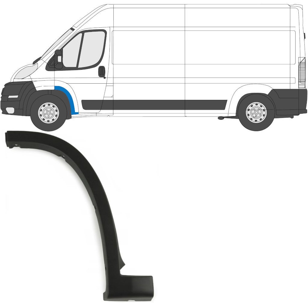 Priekšējā Spārna Sānu Josla Priekš Fiat Ducato 2006-2018 / Kreisā 6535