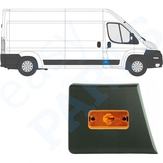 Priekšējā statņa sānu josla ar lukturi priekš Fiat Ducato 2006- / Labā /  10678