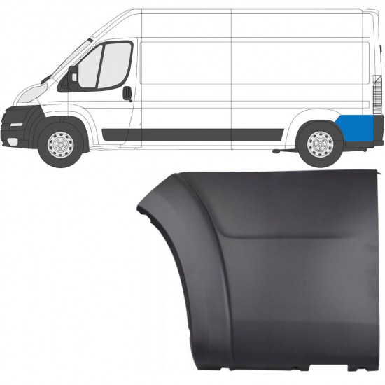 Aizmugurējā sānu josla priekš Fiat Ducato 2006- / Kreisā 6551