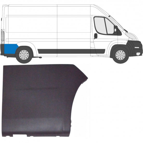 Aizmugurējā spārna sānu josla priekš Fiat Ducato 2006- / Labā 6552