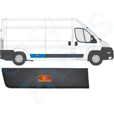 Aizmugurējā sānu josla ar lukturi priekš Fiat Ducato 2006- / Labā /  10680