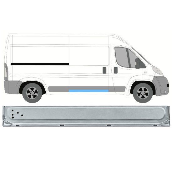 Bīdāmo durvju iekšējā daļa priekš Citroen Jumper 2006-2026 / Labā 17044