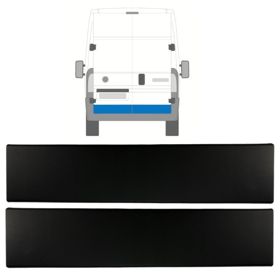 Aizmugurējo durvju sānu josla priekš Opel Movano 2021- / Kreisais+Labais / Komplekts 15791