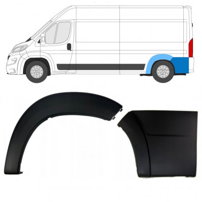 Aizmugurējā sānu josla priekš Fiat Ducato 2018- / Kreisā / Komplekts 10957
