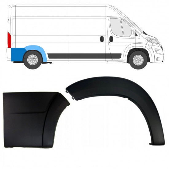 Aizmugurējā sānu josla priekš Fiat Ducato 2018- / Labā / Komplekts 10955