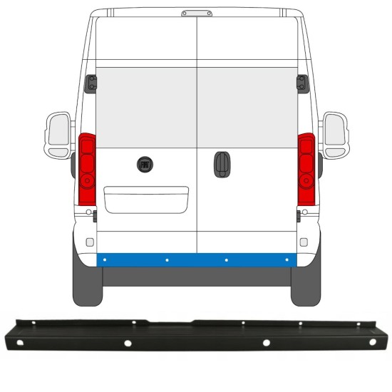 Aizmugurējais bamperis ar PDC priekš Fiat Ducato 2018- 14968