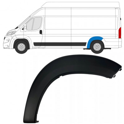 Aizmugurējā spārna sānu josla priekš Fiat Ducato 2018- / Kreisā 7797