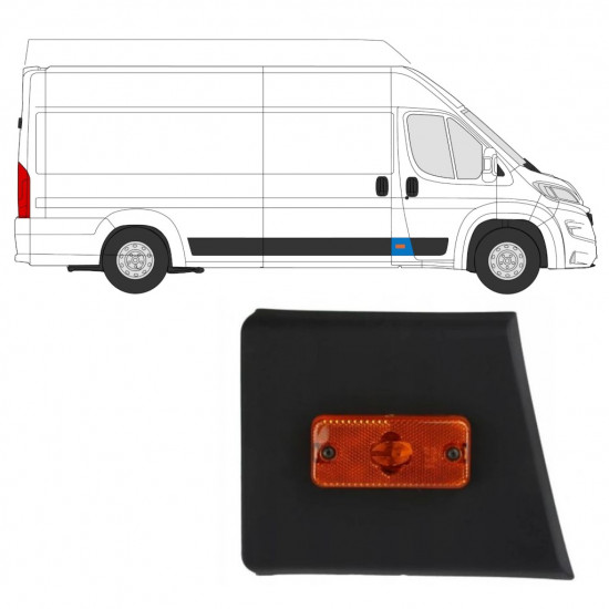 Priekšējā statņa sānu josla ar lukturi priekš Fiat Ducato 2018- / Labā 7801