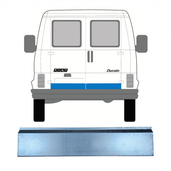 Aizmugurējo durvju ārējā daļa priekš Fiat Ducato / C25 / J5 1981-1994 / Kreisais = Labais (simetrisks) 7756