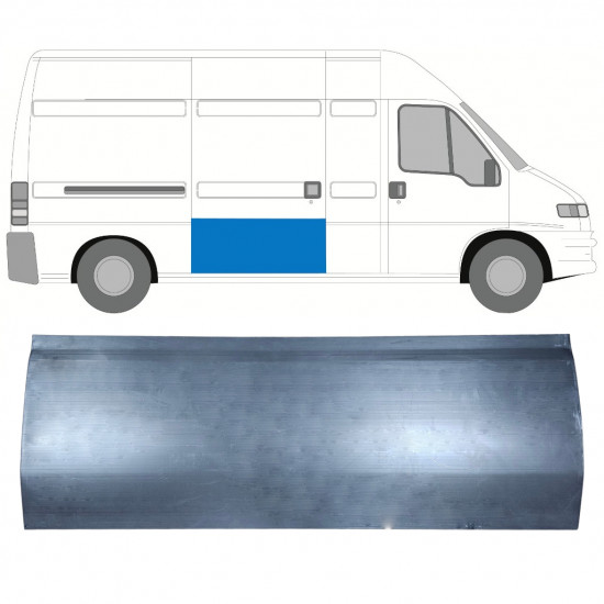 Bīdāmo durvju apakšējā loksne priekš Fiat Ducato Boxer Relay 1994-2006 / Kreisais = Labais (simetrisks) 5759
