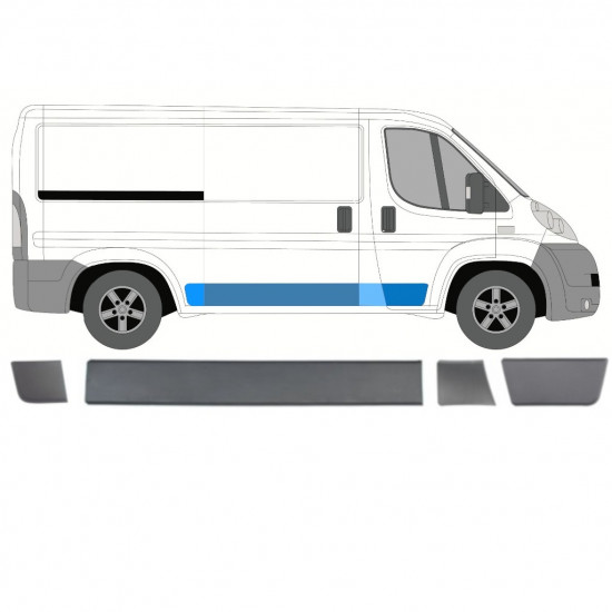 Sānu joslu komplekts priekš Fiat Ducato Boxer Relay 2006-2018 / SWB / Labā /  8464