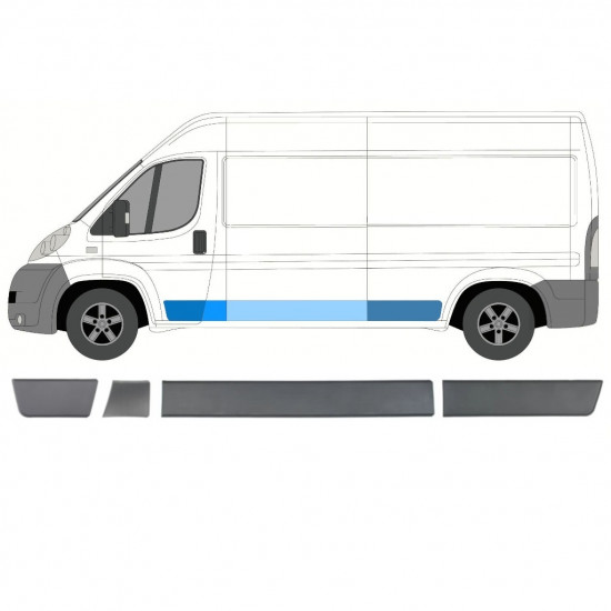 Sānu joslu komplekts priekš Fiat Ducato Boxer Relay 2006-2018 / Kreisā /  8461