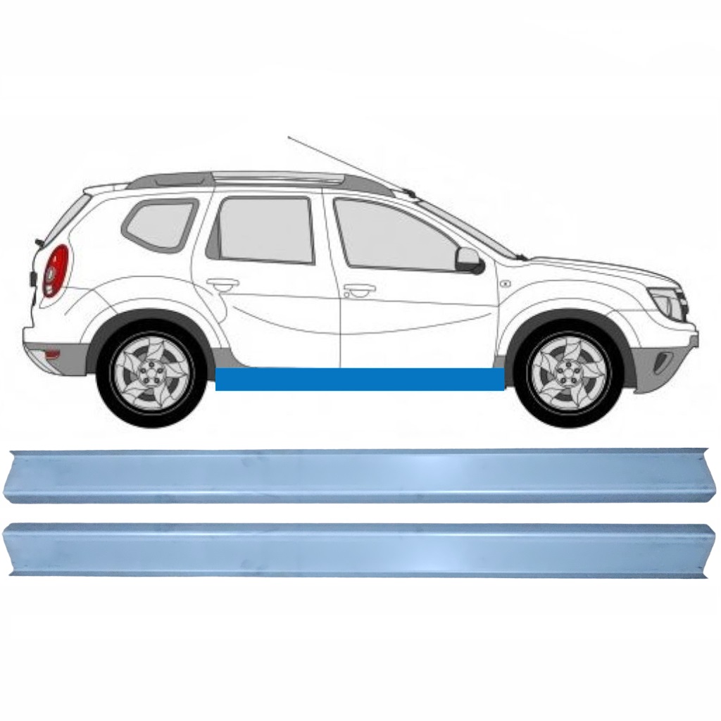 Slieksnis Priekš Dacia Duster 2010-2017 / Kreisais+Labais / Komplekts 11342