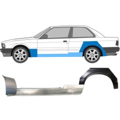 Slieksnis + priekšējā spārna daļa + aizmugurējā spārna daļa priekš BMW 3 E30 1982-1987 / Kreisā / Komplekts 11509