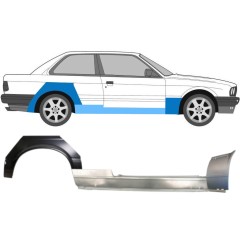 Slieksnis + priekšējā spārna daļa + aizmugurējā spārna daļa priekš BMW 3 E30 1982-1987 / Labā / Komplekts 11508