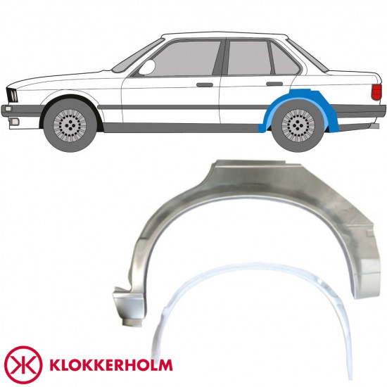 Aizmugurējā arka iekšējā un ārējā daļa priekš BMW 3 E30 1982-1987 / Kreisā / Komplekts 10858