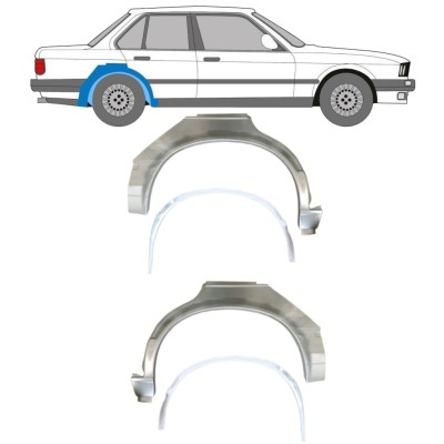 Aizmugurējā arka iekšējā un ārējā daļa priekš BMW 3 E30 1982-1987 / Komplekts 10859