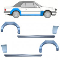 Slieksnis + priekšējā spārna daļa + aizmugurējā spārna daļa priekš BMW 3 E30 1985-1987 CABRIO / Komplekts 12573