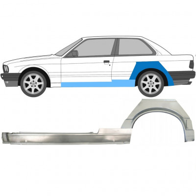 Slieksnis + aizmugurējā spārna daļa priekš BMW 3 E30 1987-1994 / Kreisā 11506