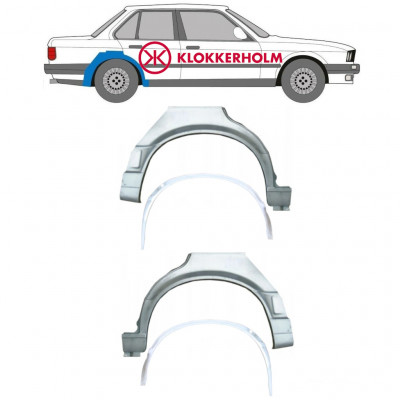 Aizmugurējā arka iekšējā un ārējā daļa priekš BMW 3 E30 1987-1994 / Komplekts 10862