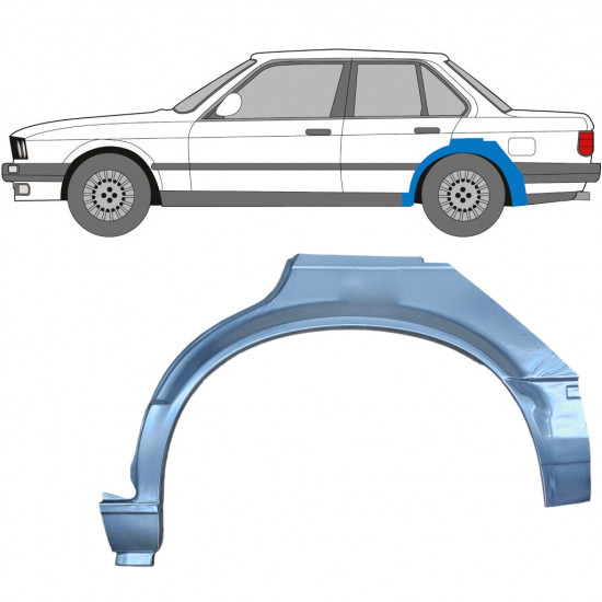 Aizmugurējā arka priekš BMW 3 E30 1982-1987 / Kreisā 6389