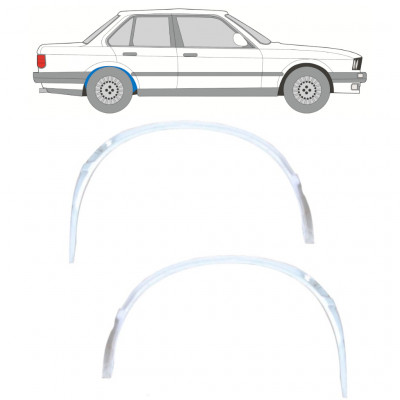 Aizmugurējā riteņa iekšējā arka priekš BMW 3 E30 1982- / Kreisais+Labais / Komplekts 10847