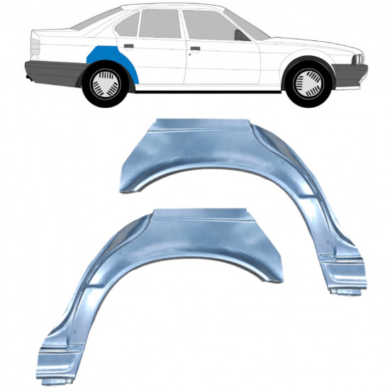 Aizmugurējā arka priekš BMW 5 E34 1987-1996  / Kreisais+Labais / SEDAN / Komplekts 6399