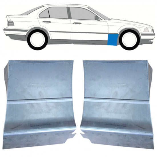 Priekšējā spārna daļa priekš BMW E36 3 1990-2000 / Kreisais+Labais / Komplekts 9851