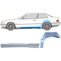 Pilns slieksnis + aizmugurējā arka priekš BMW 3 E36 1990-2000 / Kreisā / COUPE / Komplekts 17024