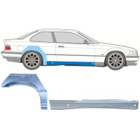 Pilns slieksnis + aizmugurējā arka priekš BMW 3 E36 1990-2000 / Labā / COUPE / Komplekts 17023