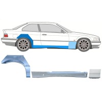 Pilns slieksnis + priekšējā spārna daļa priekš BMW 3 E36 1990-2000 / Labā / COUPE / Komplekts 17025