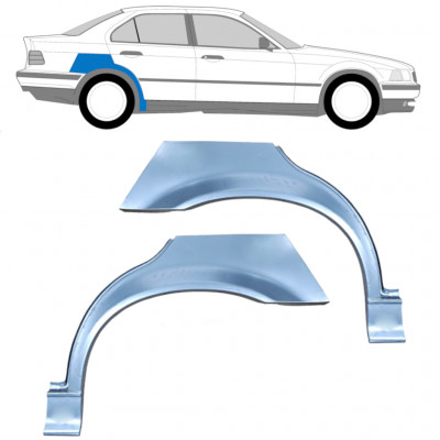 Aizmugurējā arka priekš BMW 3 E36 1990-2000  / Kreisais+Labais / SEDAN / Komplekts 6393