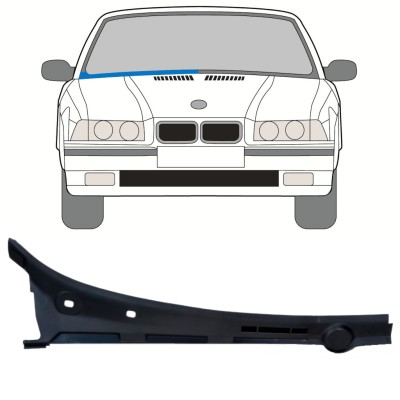 Vējstikla apakšējā daļa priekš BMW 3 E36 1990-2000 / Labā / COMBI / SEDAN / COMPACT 16898