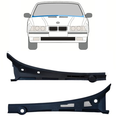 Vējstikla apakšējā daļa priekš BMW 3 E36 1990-2000 / Kreisais+Labais / COMBI / SEDAN / COMPACT / Komplekts 16900