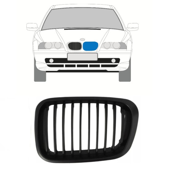 Režģis priekš BMW 3 E46 1998-2006 / Kreisā 16302