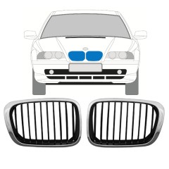 Režģis priekš BMW 3 E46 1998-2006 / Kreisais+Labais / Komplekts 11129