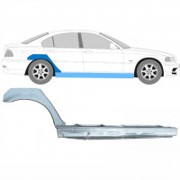 Slieksnis + aizmugurējā spārna daļa priekš BMW E46 3 1998-2005 / Labā / Komplekts 11243