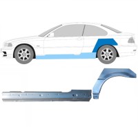 Pilns slieksnis + aizmugurējā arka priekš BMW 3 E46 1998-2006 / Kreisā / COUPE / Komplekts 17060