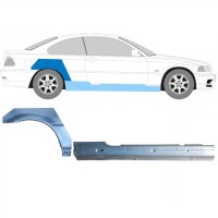 Pilns slieksnis + aizmugurējā arka priekš BMW 3 E46 1998-2006 / Labā / COUPE / Komplekts 17059
