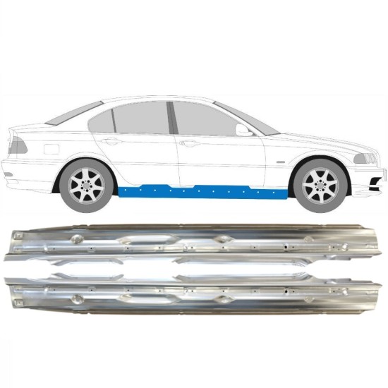 Pilns slieksnis priekš BMW 3 E46 1998-2006 / Kreisais+Labais / Komplekts 14997 Pilns slieksnis priekš BMW 3 E46 1998-2006 / Kreisais+Labais / Komplekts 14997