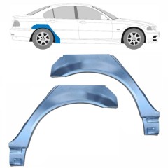 Aizmugurējā arka daļa maza priekš BMW 3 E46 1998-2006 / Kreisais+Labais / Komplekts 6203