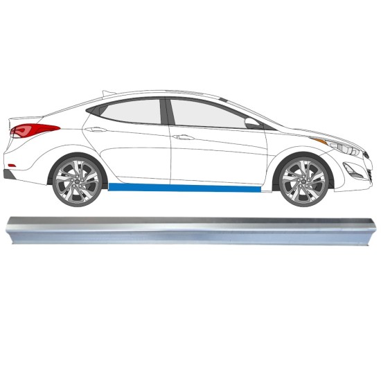 Slieksnis priekš Hyundai Elantra 2010-2015 / Labā 14933 Slieksnis priekš Hyundai Elantra 2010-2015 / Labā 14933