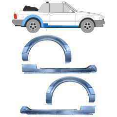 Slieksnis + aizmugurējā spārna daļa priekš Ford Escort 1986-1990 / CABRIO / Komplekts 12588